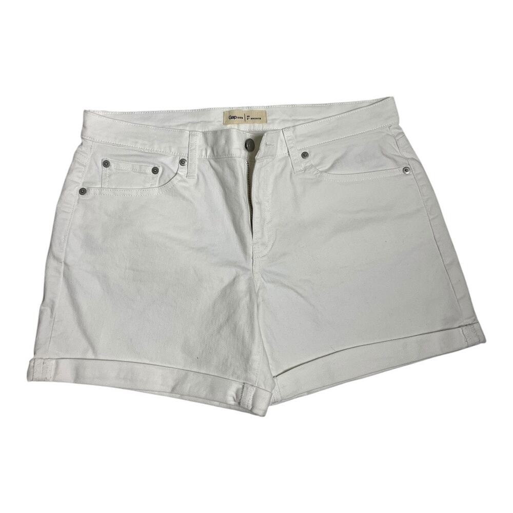 Gap Womens Shorts 29 White Denim Jean Preppy Twee Beach